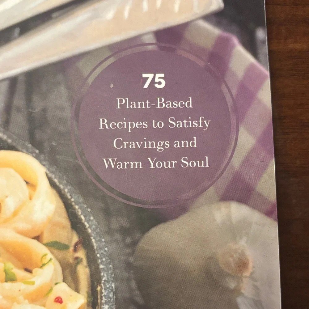 Vegan Comfort Cooking Cookbook with Cream Cover